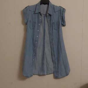 XXI long denim button-up